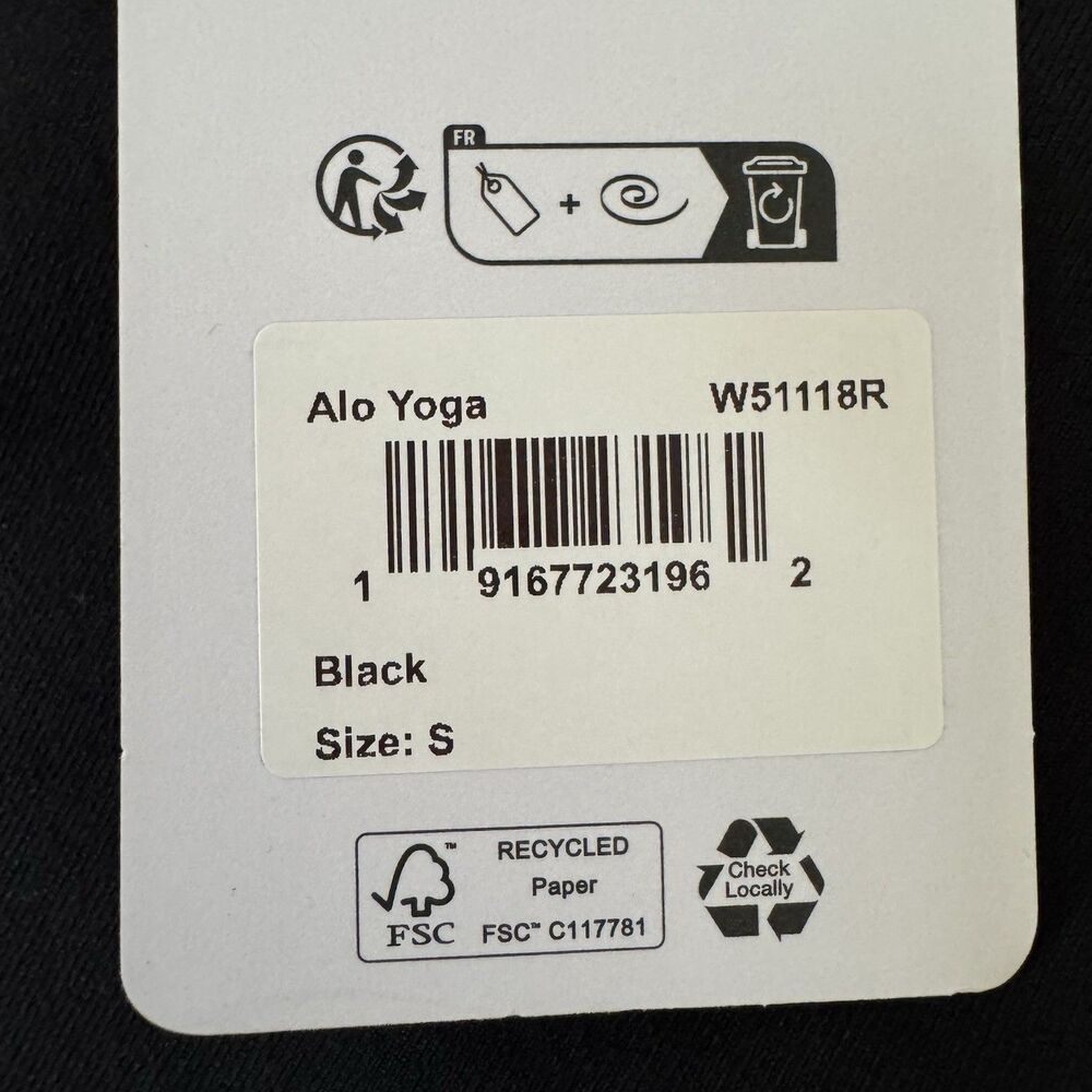 Alo Yoga Airbrush High-Waisted Bootcut Leggings Women’s Small Black Full Length - Picture 5 of 13